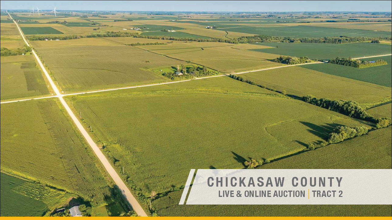 Chickasaw County_Iowa_38_acres_Land_Auctionjpg CHICKASAW COUNTY, IOWA LAND AUCTION 110.36 ACRES M/L – OFFERED IN TWO TRACTS